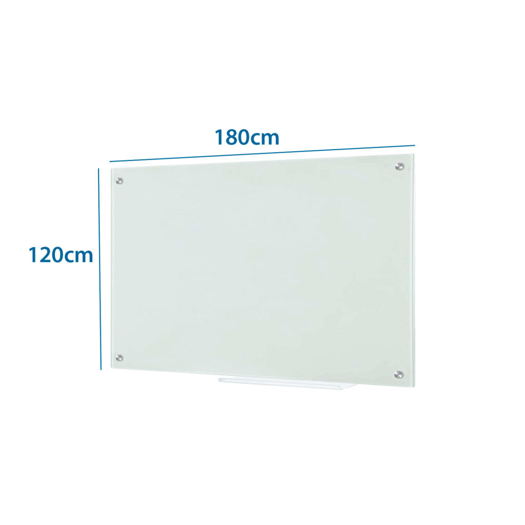 Pizarra Glass Pro X Cm Vidrio Templado Blanco